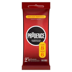 PRESERVATIVO LEVE 8 PAGUE 6 UNIDADES PRUDENCE