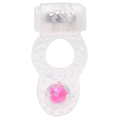 ANEL PENIANO VIBRADOR PÉROLA DUPLO - loja online