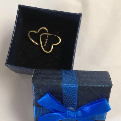 Argola de Ouro 18k Coração