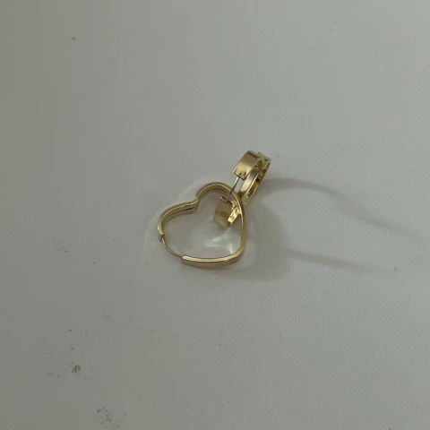 Argola Coração 3mm Ouro 18k