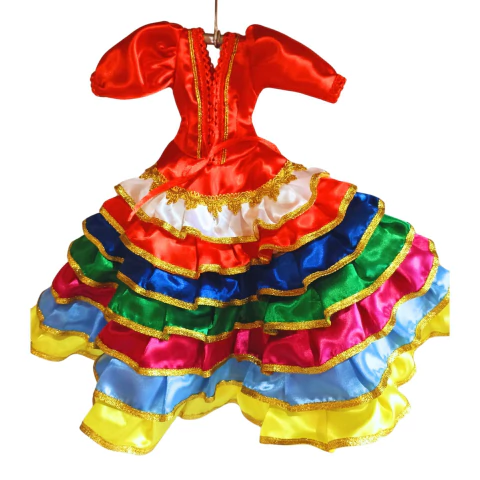 Roupa Preto e Vermelho para Boneca Cigana de Porcelana - Poder e Mistério da Pombagira Cigana - comprar online