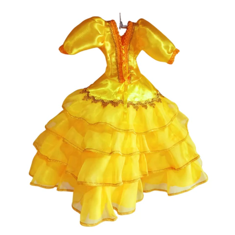 Vestido Amarelo para Boneca Cigana de Porcelana - Sofisticação e Energia Ciganas - comprar online