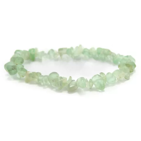 Pulseiras de cascalho em Fluorita Verde - 02F