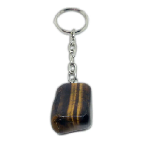 Chaveiro Olho De Tigre Pedra Da Tranquilidade E Raciocínio