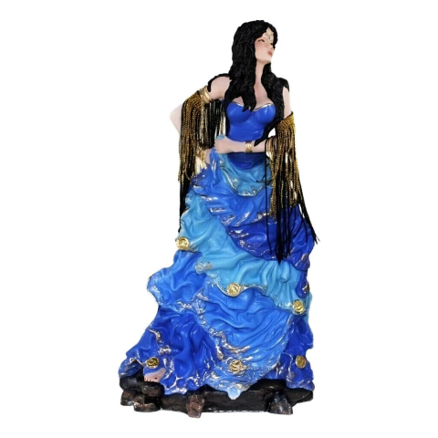 Imagem Cigana Azul Luxo Resina Camasi em Resina - 25cm