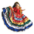 Boneca Cigana de Porcelana 7 Saias Exclusiva - 42cm