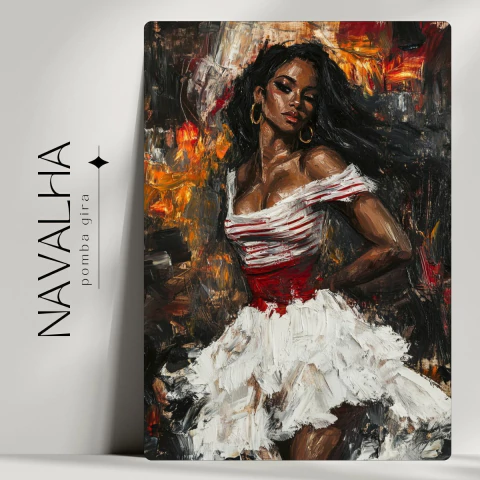 Quadro Maria Navalha - Força e Proteção em Cada Detalhe