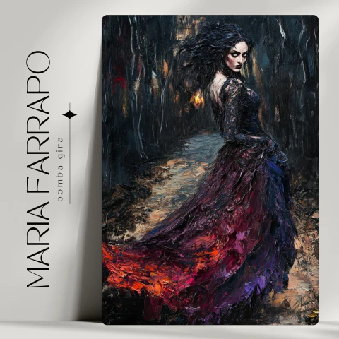 Quadro Maria Farrapo - Resiliência, Fé e Proteção