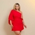 Vestido Plus Size Feminino Nula Manga Amarração com Faixa 0389 - comprar online