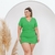 Conjunto Plus Size Feminino Cropped com Botões e Short Saia 0396 na internet
