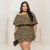 Macaquinho Plus Size Shorts Saia Onça C Cinto 0632