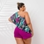 Imagem do Conjunto PLus Size Feminino Estampado Short + Cinto Cropped 0437