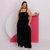 Macacão Plus Size Feminino Pantalona Fenda 0506
