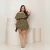 Macaquinho Plus Size Shorts Saia Onça C Cinto 0632 na internet