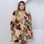 Vestido Feminino Plus Size Estampado Manga Longa Rodado - loja online
