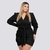 Vestido Plus Size Feminino Manga Longa de Amarrar Decote V na internet