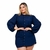 Chemise Vestido Plus Size Feminino Com Botões de Manga Longa - Bellucy Modas