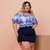 Conjunto Plus Size Cropped Cigana + Shorts Saia Trançado 0512