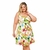 Vestido Plus Size Feminino Estampado Rodado Lastec Cintura - comprar online