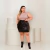 Conjunto Plus Size Saia Couro Cargo e Blusa Gola alta 0635 - comprar online