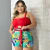 Conjunto Plus Size Feminino Cropped Short Estampado 1831 - loja online