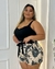 Conjunto Plus Size Feminino Cropped Liso Short Estampado 0452 - Bellucy Modas