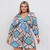 Macaquinho Plus Size Feminino Estampado Listra com Top 0249 - loja online