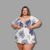 Macaquinho Plus Size Feminino Short Saia Aberto Cintura 0439 na internet