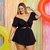 Macaquinho Plus Size Feminino Short Saia Aberto Cintura 0439
