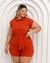 Macaquinho Plus Size C Faixa Fecho em Botoes na Frente 0456 - Bellucy Modas