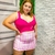 Imagem do Conjunto Plus Size Cropped Botão Short Saia Estampado Roupas