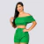 Imagem do Conjunto Feminino Cropped Ciganinha Short Com Cinto 0266