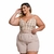 Conjunto Plus Size Cropped Xadrex e Short Com Cinto Corrente 0438 na internet
