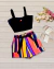 Conjunto Plus Size Feminino Cropped Short Estampado 1831 na internet