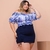 Conjunto Plus Size Cropped Cigana + Shorts Saia Trançado 0512 - comprar online
