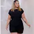Macaquinho Plus Size Feminino c Botões e Faixa na Cintura