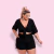Conjunto Plus Size Cropped Amarrar Short + Cinto Veste 48 52 0139 - Bellucy Modas