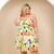 Vestido Plus Size Feminino Estampado Rodado Lastec Cintura na internet