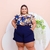 Conjunto Feminino Plus Size Short e Blusa Estampada 0255 - loja online