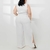 Imagem do Macacão Plus Size Feminino Pantalona Fenda Lateral Com Cinto 0380