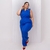 Conjunto Plus Size Feminino Blusa sem Manga V + Calça 0498