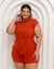 Macaquinho Plus Size C Faixa Fecho em Botoes na Frente 0456 - loja online