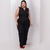 Conjunto Plus Size Feminino Blusa sem Manga V + Calça 0498