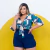 Conjunto Plus Size Cropped Amarrar Short + Cinto Veste 48 52 0139