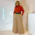 Imagem do Conjunto Feminino Plus Size Blusa Manga Longa Calça e Cinto