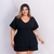 Vestido Plus Size Feminino Decote U Com Lastec Cintura 0564