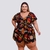 Macaquinho Feminino Plus Size Estampado Curto XGG 0256 - loja online