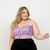 Cropped Feminino Paetê Moda Roupa Feminina Plus Size 48 a 52 0079 - loja online