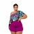 Conjunto PLus Size Feminino Estampado Short + Cinto Cropped 0437 - Bellucy Modas