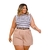 Conjunto Plus Size Blusa Muscle Tee + Short C Cinto 0482 - loja online